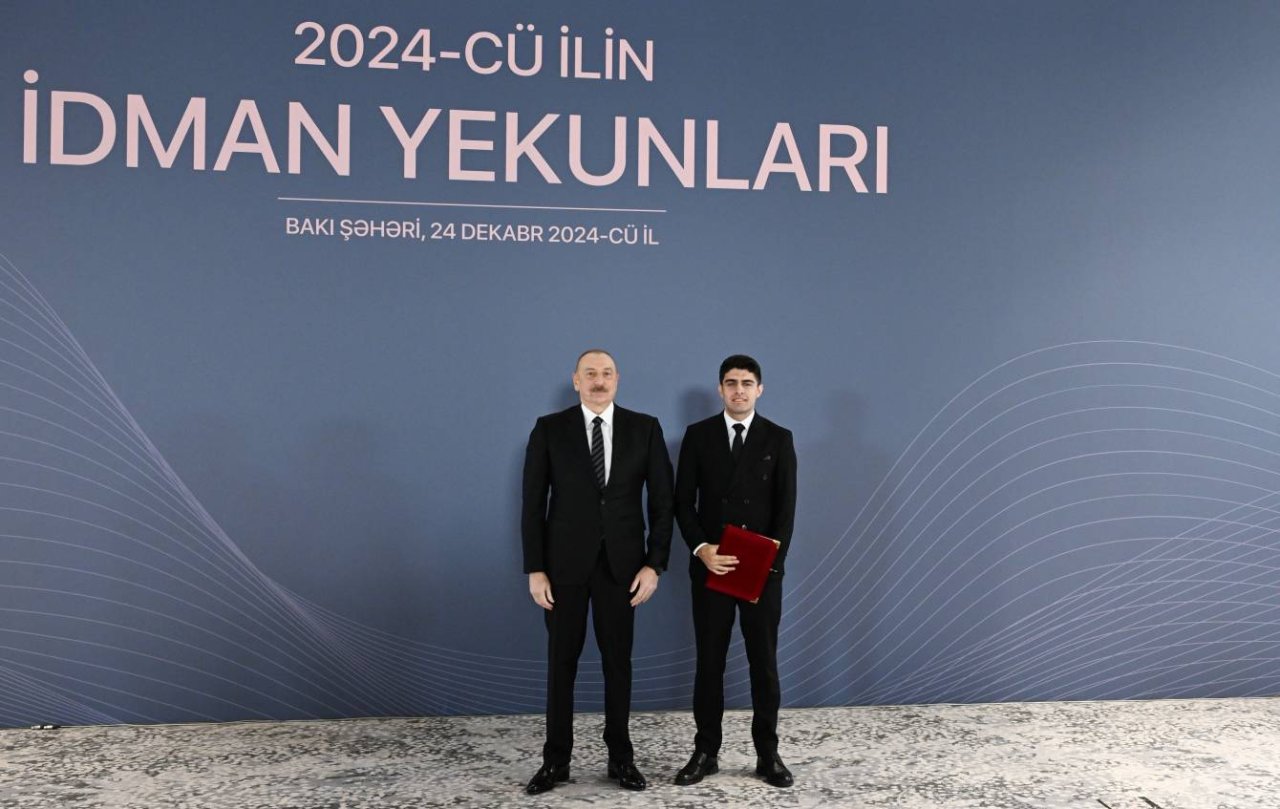 İlham Əliyev idmançıları mükafatlandırdı - FOTO - foto 29