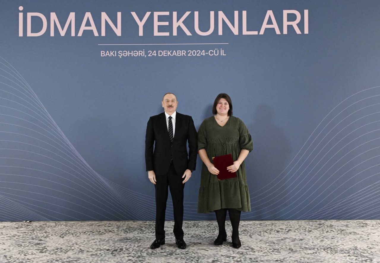 İlham Əliyev idmançıları mükafatlandırdı - FOTO - foto 17