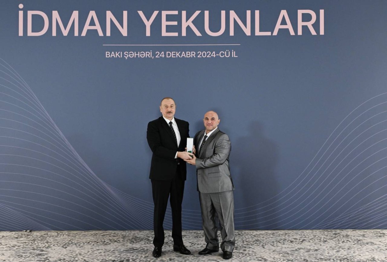 İlham Əliyev idmançıları mükafatlandırdı - FOTO - foto 16