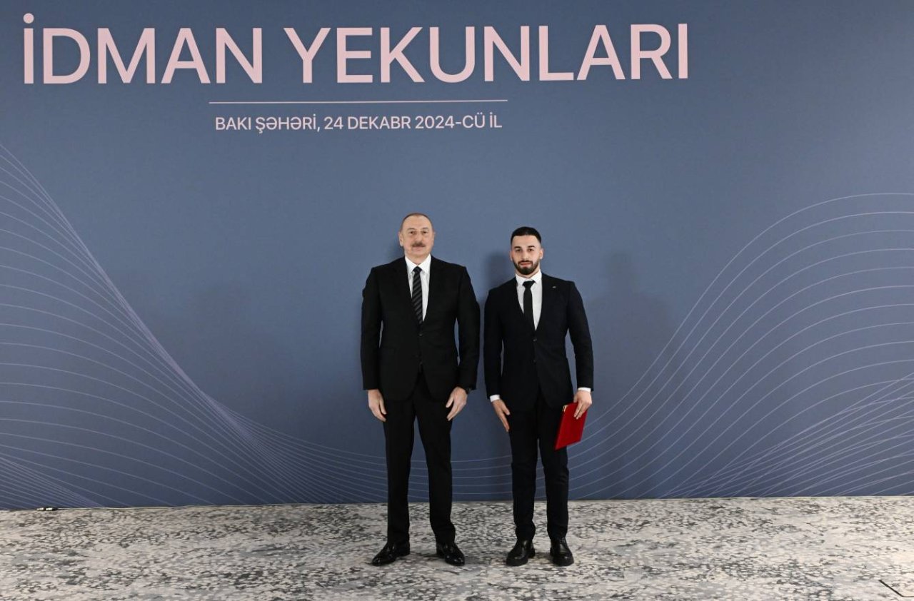 İlham Əliyev idmançıları mükafatlandırdı - FOTO - foto 30