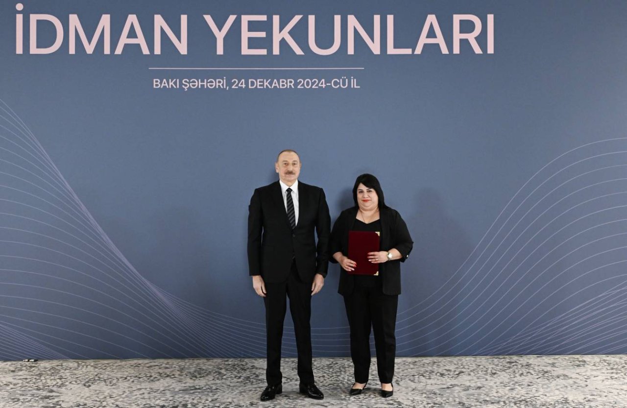 İlham Əliyev idmançıları mükafatlandırdı - FOTO - foto 20