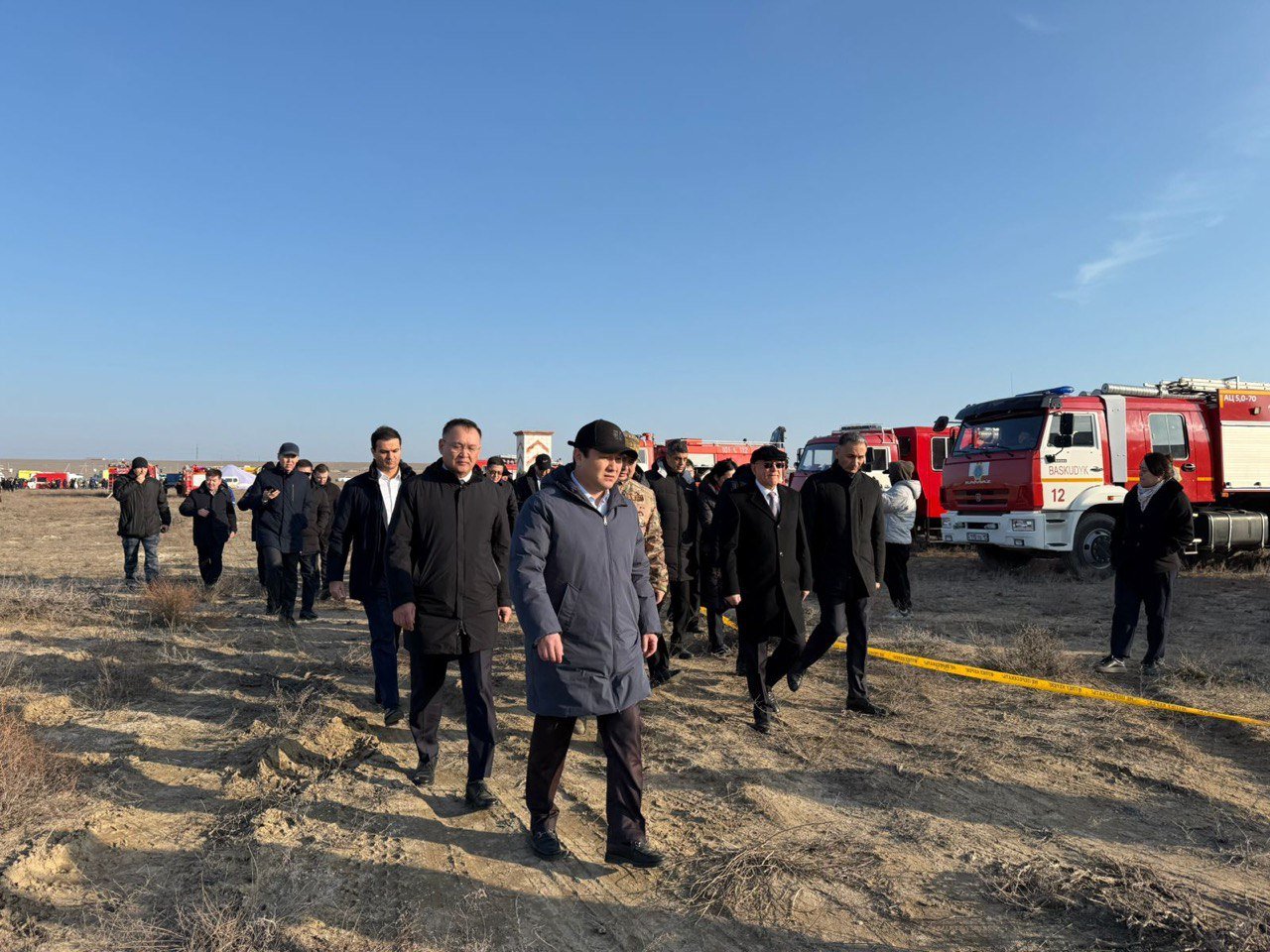 Azərbaycan rəsmiləri qəza baş verən ərazidə - FOTO - foto 2