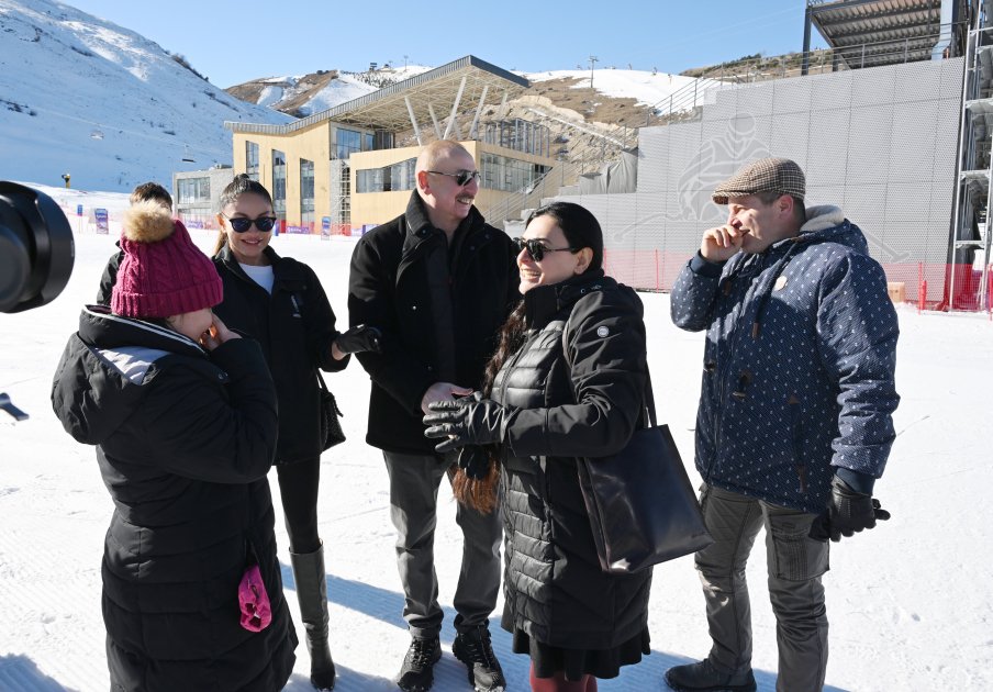 Prezident və ailəsi Şahdağ Turizm Kompleksində - FOTO/VİDEO - foto 34