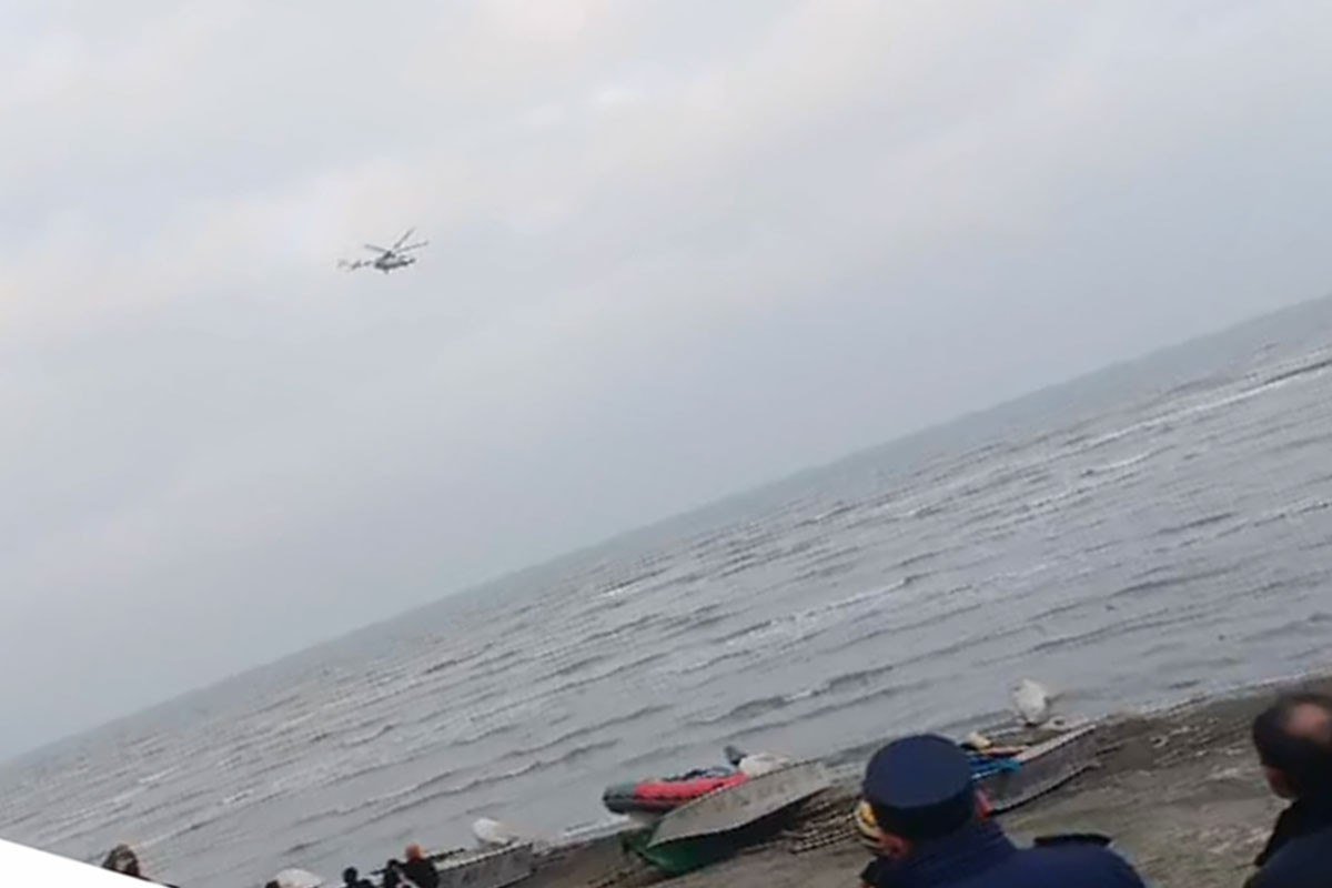 Lənkəranda itkin düşən balıqçıların axtarışlarına helikopter cəlb edildi - VİDEO