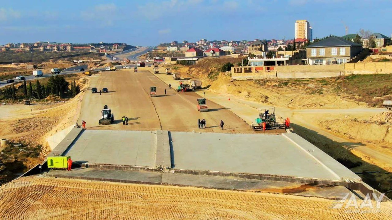 Yeni yolun tikintisindən GÖRÜNTÜLƏR - FOTO/VİDEO - foto 4