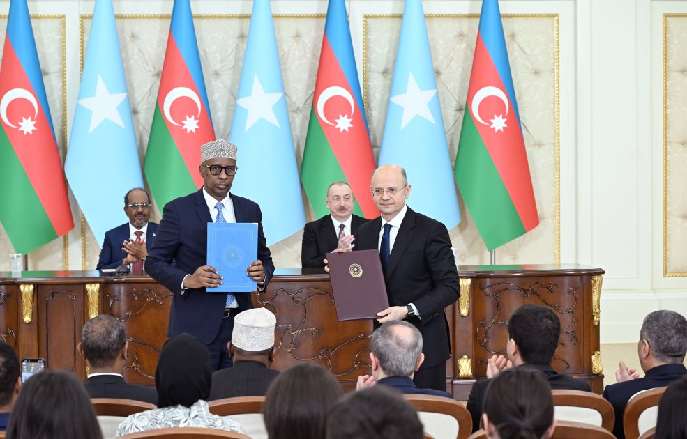 Azərbaycanla Somali arasında imzalanmış sənədlərin mübadiləsi mərasimi keçirildi - FOTO - foto 2