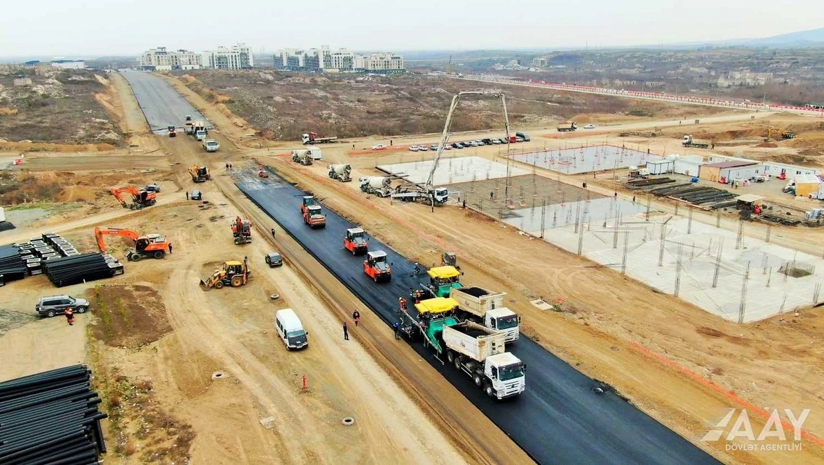 Füzuli şəhərində 12 küçənin tikintisi aparılır - FOTO/VİDEO - foto 1