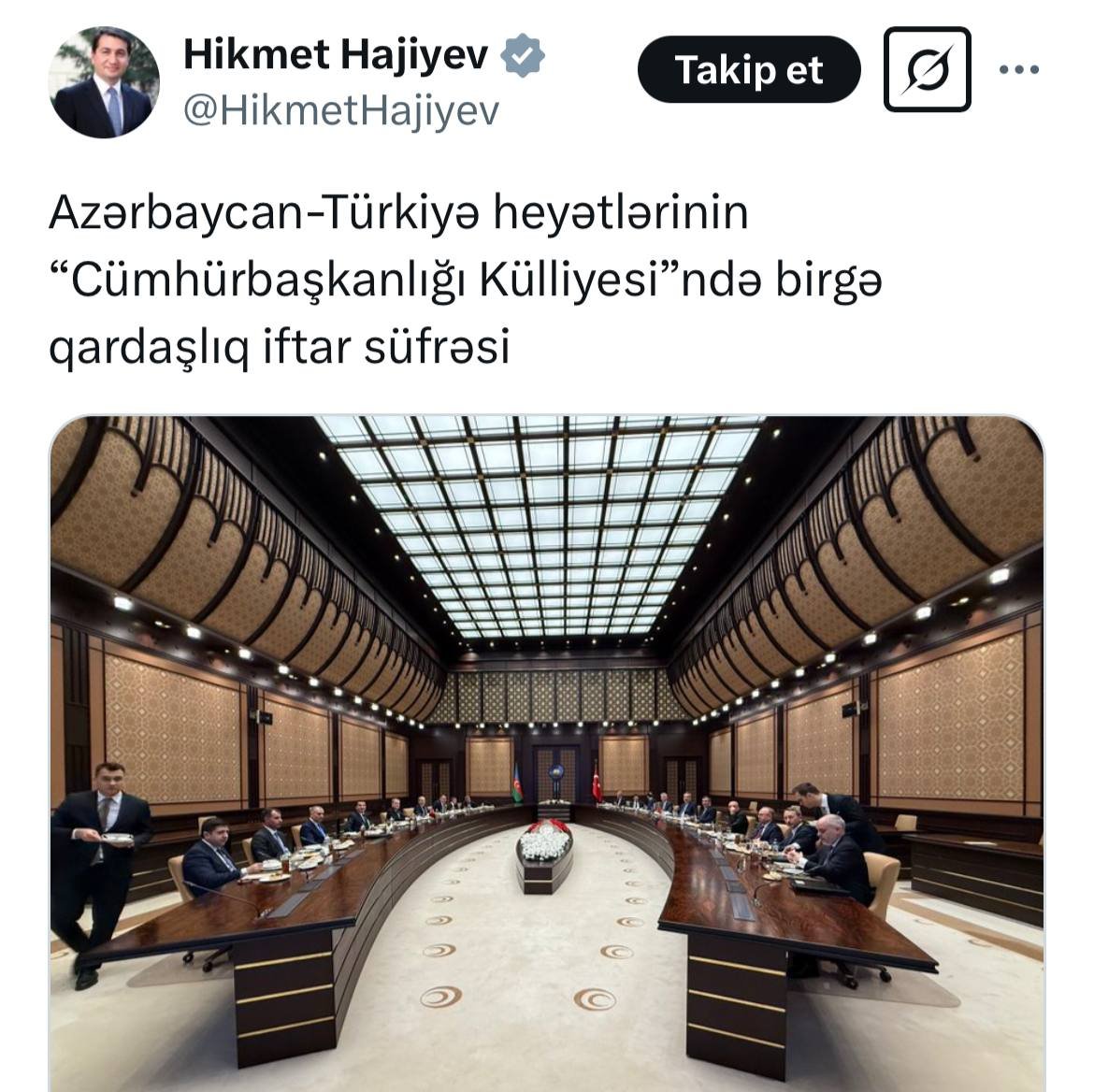 Azərbaycan və Türkiyə heyətləri birgə iftar süfrəsində - FOTO - foto 1