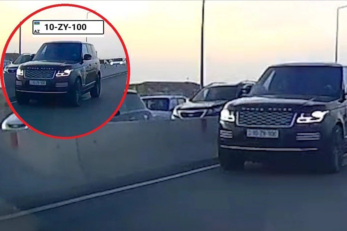 "Range Rover"lə təhlükəli manevrlər edən sürücü SAXLANILDI &ndash; FOTO/VİDEO