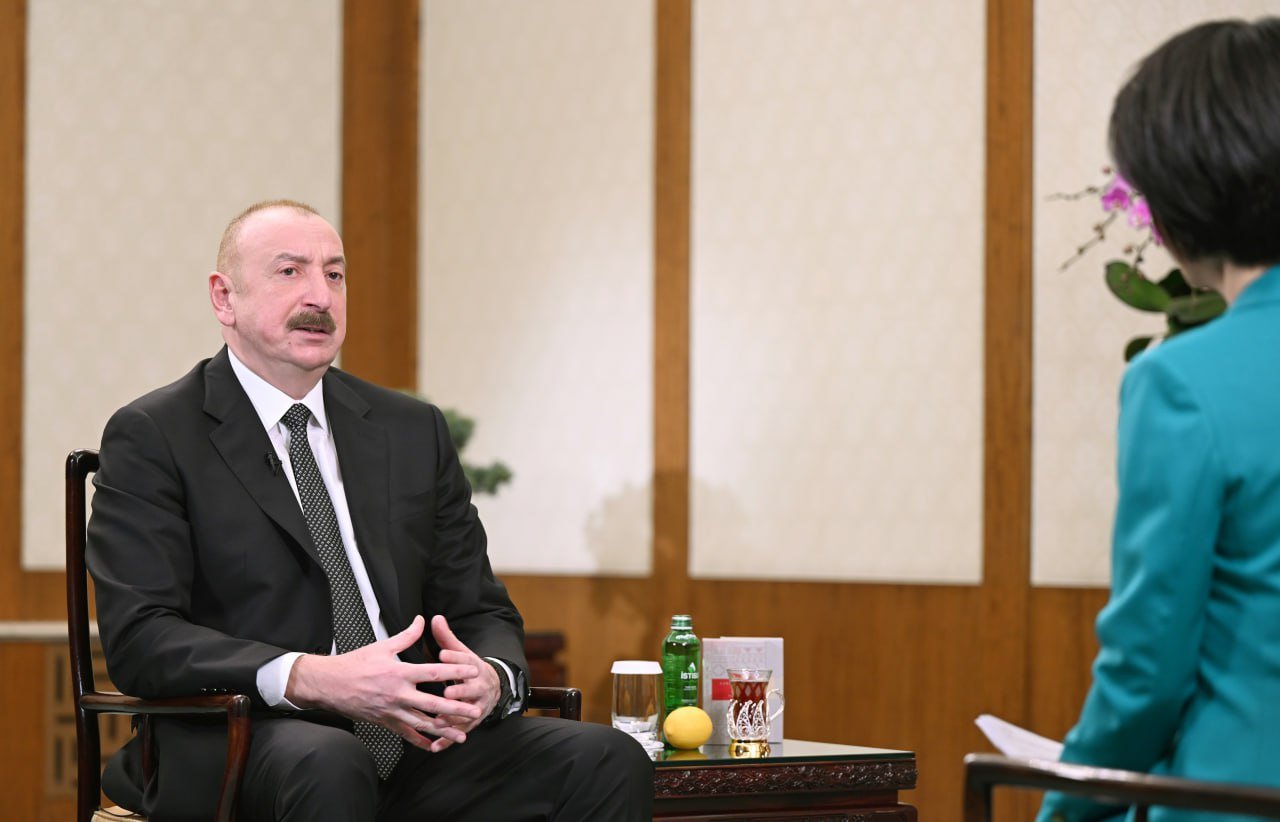 İlham Əliyev Pekində Çinin CGTN telekanalına müsahibə verdi – FOTO - foto 2