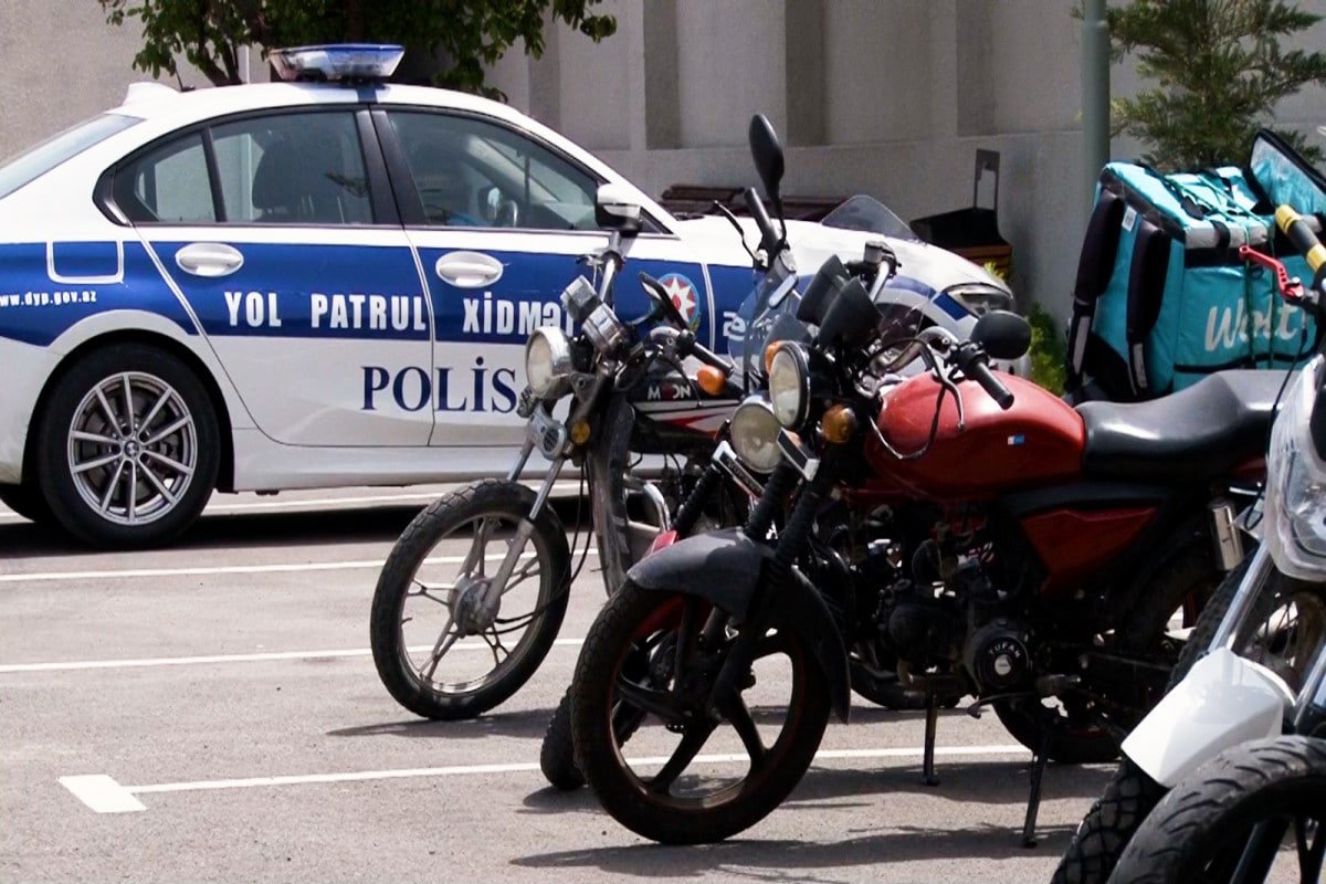 Sumqayıtda səsboğuculara müdaxilə edən moped və motosiklet sürücüləri saxlanıldı &ndash; VİDEO