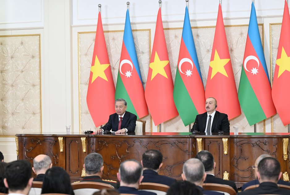 Azərbaycanın və Vyetnamın dövlət başçıları mətbuata bəyanatlarla ÇIXIŞ ETDİLƏR - FOTO/VİDEO - foto 9