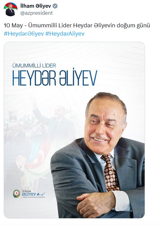 İlham Əliyev Ümummilli Liderin doğum günü ilə əlaqədar paylaşım etdi - FOTO - foto 1
