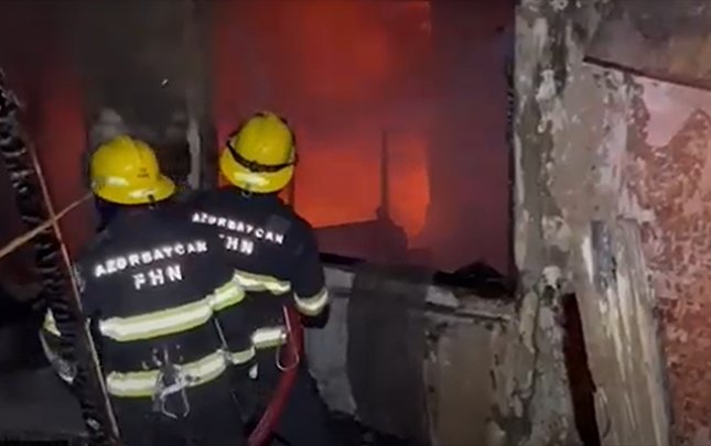 Sumqayıtda partlayışla nəticələnən yanğın OLDU