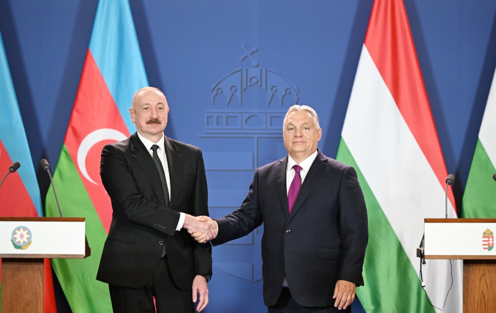 İlham Əliyev və Viktor Orban mətbuata bəyanatlarla çıxış ediblər - FOTO - foto 8