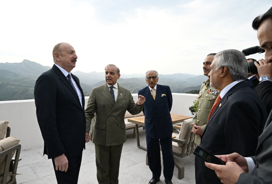 Prezidentin Laçında Şahbaz Şəriflə nahar əsnasında geniş tərkibdə görüşü oldu - FOTO/VİDEO - foto 5