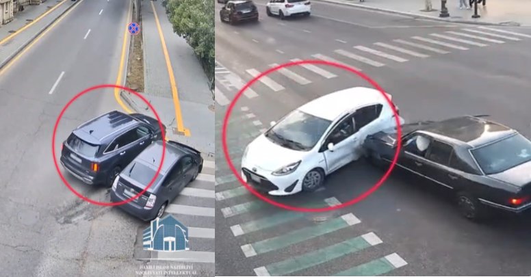 Qaydalara əməl etməyən sürücülərin törətdiyi qəzaların ANBAAN VİDEOSU