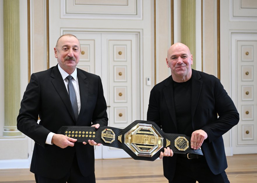 İlham Əliyev UFC-nin prezidentini qəbul etdi – FOTO/VİDEO - foto 6