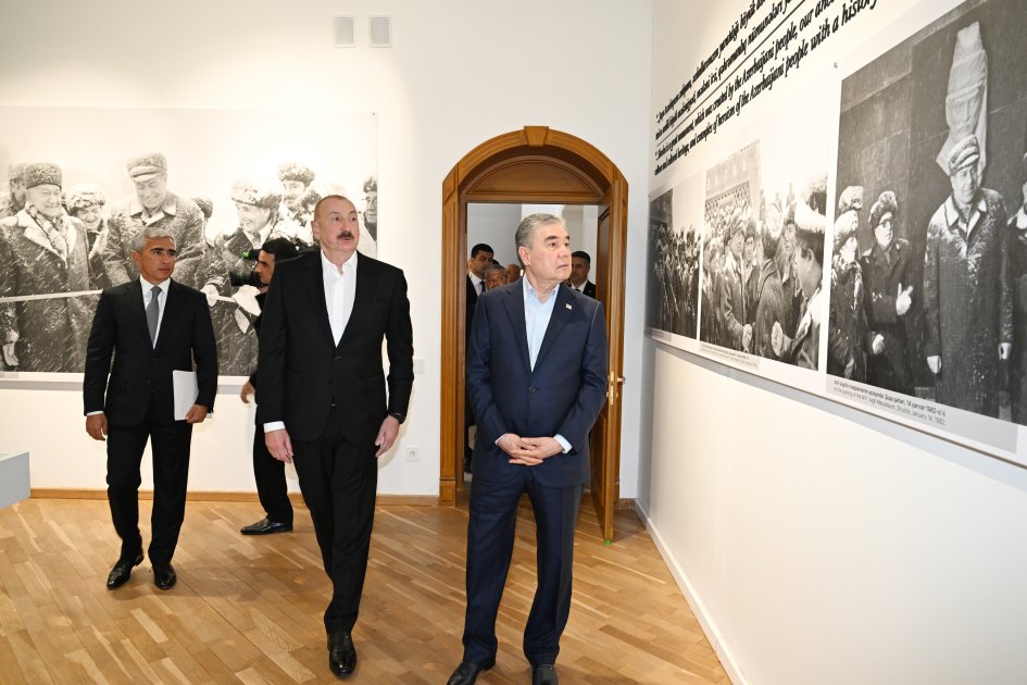İlham Əliyev və Qurbanqulu Berdiməhəmmədov Şuşada Yaradıcılıq Mərkəzində - FOTO - foto 6