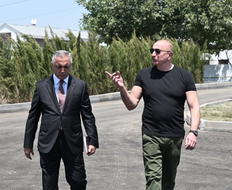 Prezident Xocalının Təzəbinə kəndində - FOTO - foto 11