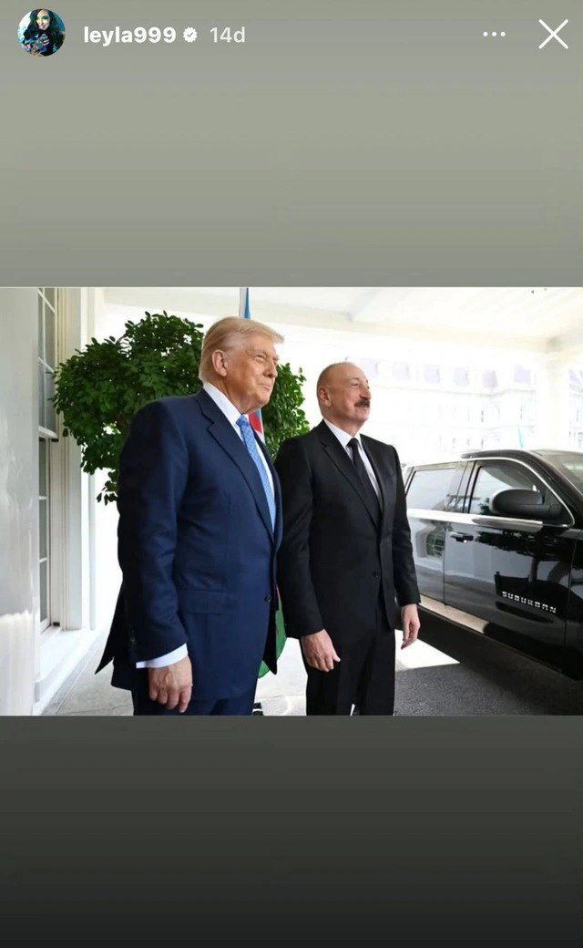 Leyla Əliyeva İlham Əliyevin Trampla Vaşinqtondakı görüşündən FOTOLAR PAYLAŞDI - foto 1