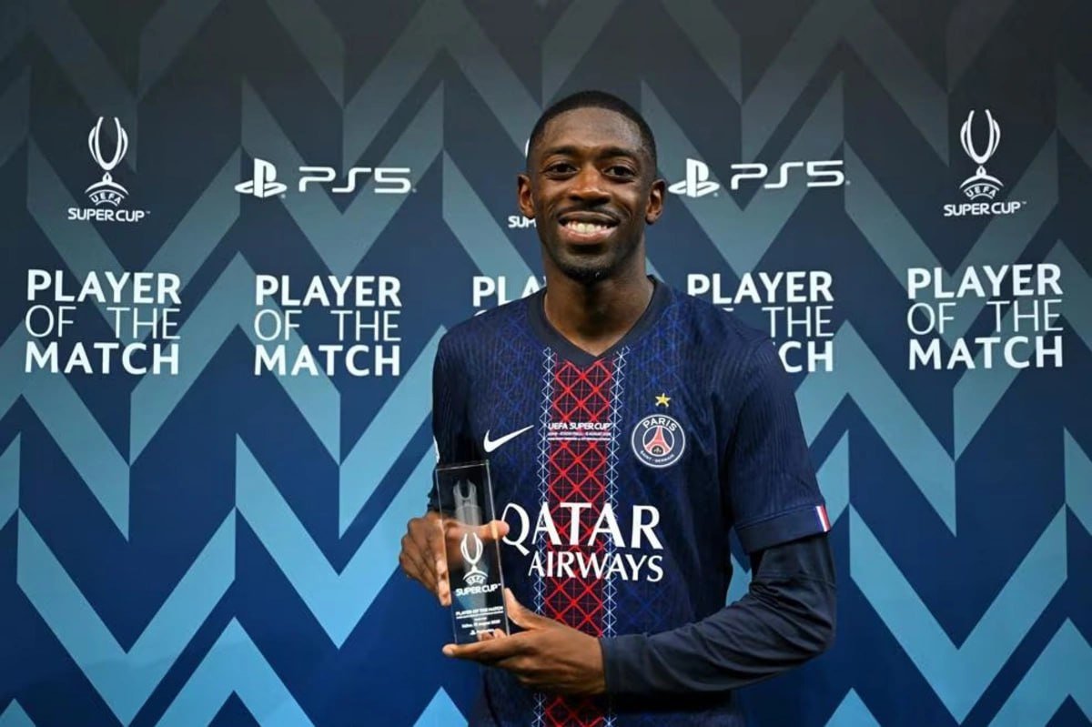 Usman Dembele ötən gecənin ən yaxşı futbolçusu oldu
