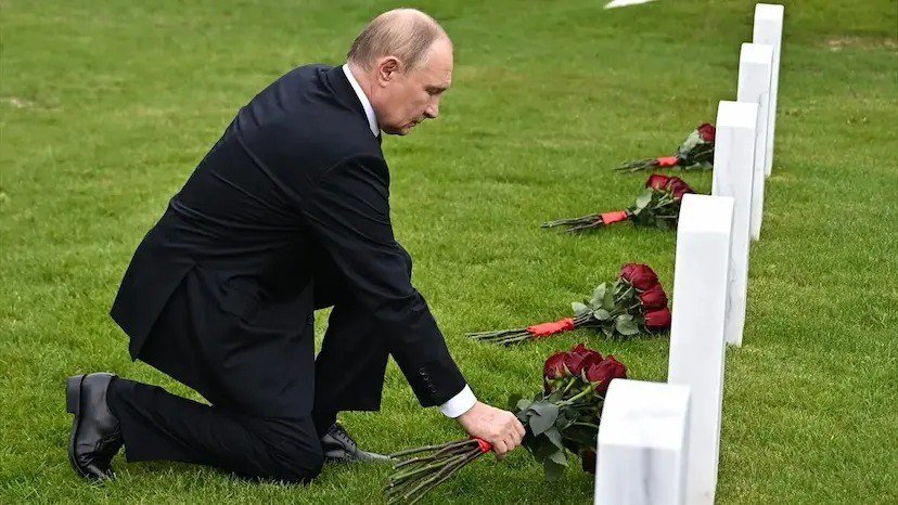 Putin Alyaskada Sovet əsgərlərinin məzarlarını ziyarət etdi - FOTO - foto 3