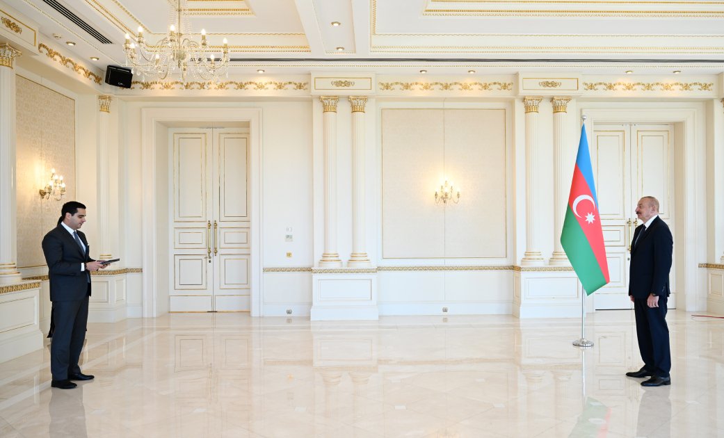 İlham Əliyev Slovakiyanın yeni səfiri Elçin Qasımovu qəbul etdi – FOTO - foto 1
