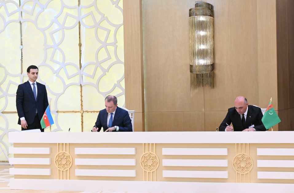 Liderlərin iştirakı ilə Türkmənbaşı şəhərində sənədlərin imzalanması mərasimi –FOTO/VİDEO - foto 1