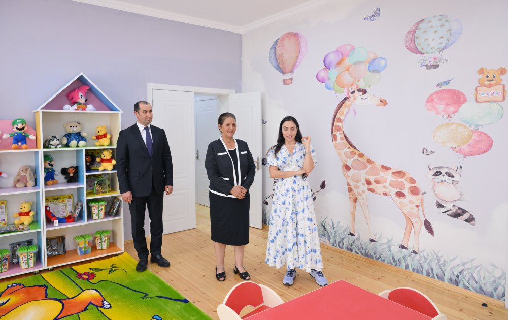 Leyla Əliyeva Şamaxıda inşa olunan körpələr evi-uşaq bağçalarının AÇILIŞINDA - FOTO - foto 1