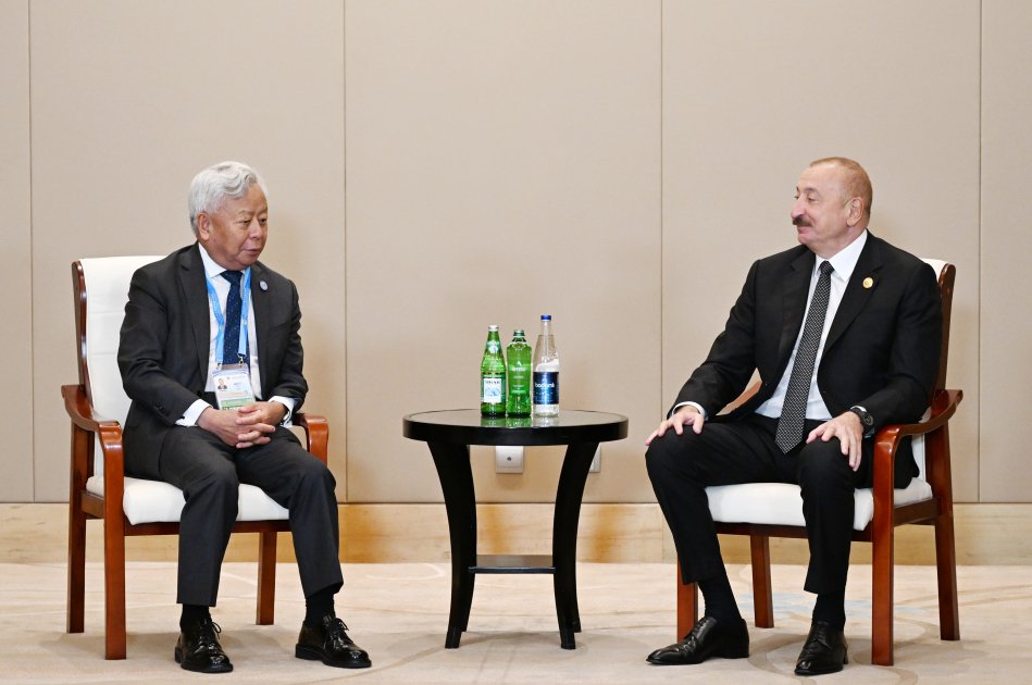 İlham Əliyev Asiya İnfrastruktur İnvestisiya Bankının prezidenti ilə görüşdü &ndash; FOTO/VİDEO