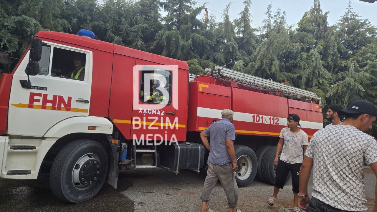 Xaçmazın Palıdlı kəndində anidən şiddətli YANĞIN BAŞLAYIB - FOTO/VİDEO