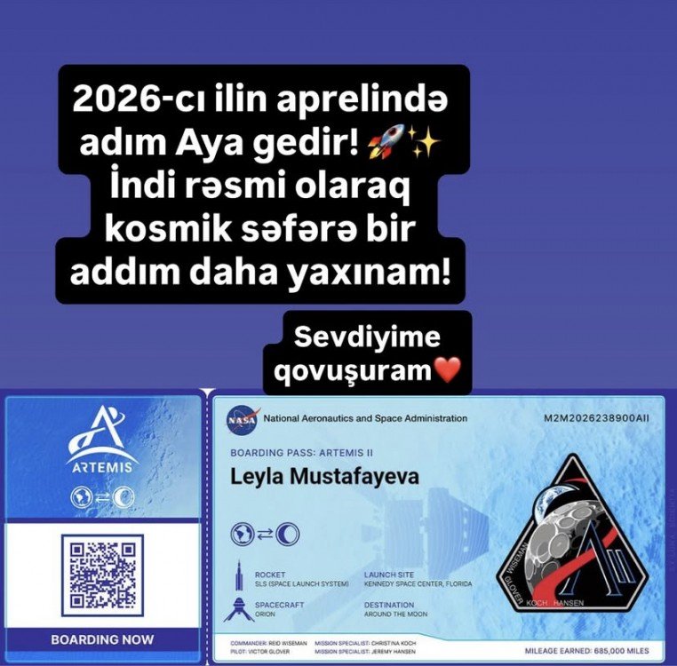 Leyla qızı və öz adını kosmosa göndərir - FOTO - foto 1