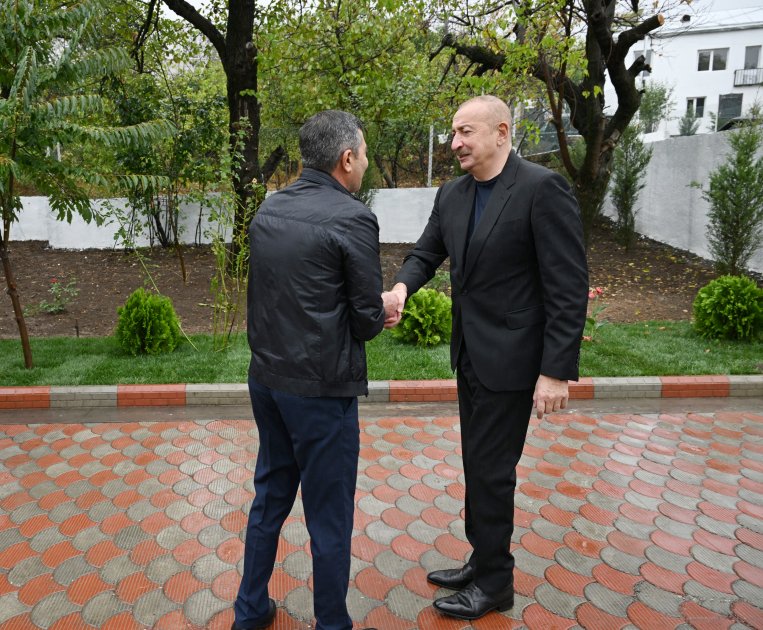 Prezident Hadrut qəsəbəsində - FOTO/VİDEO - foto 1