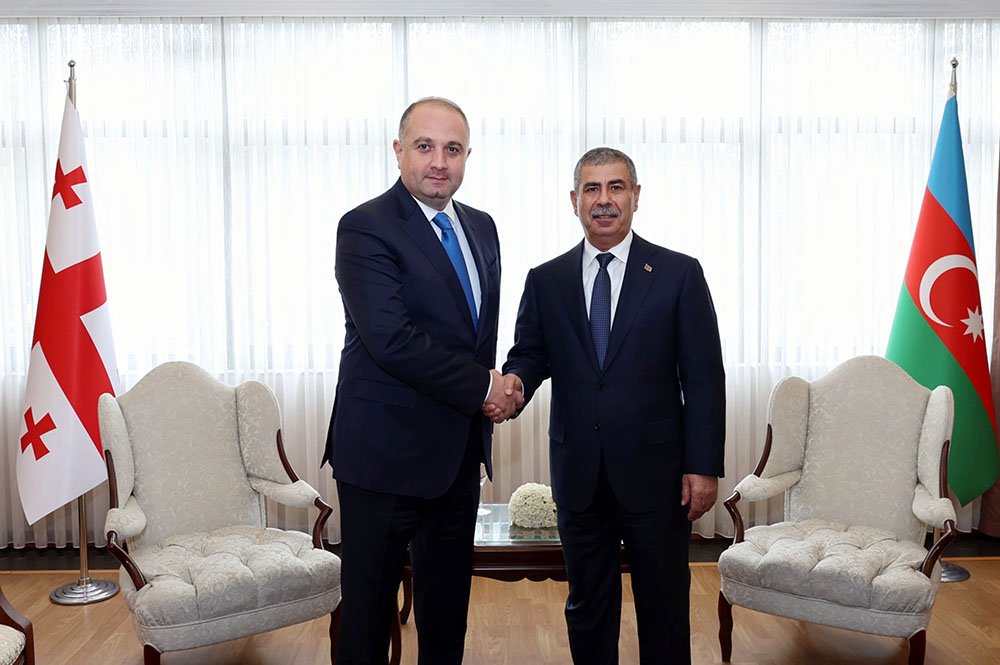 Zakir Həsənov gürcüstanlı həmkarı ilə görüşüb - FOTO - foto 1