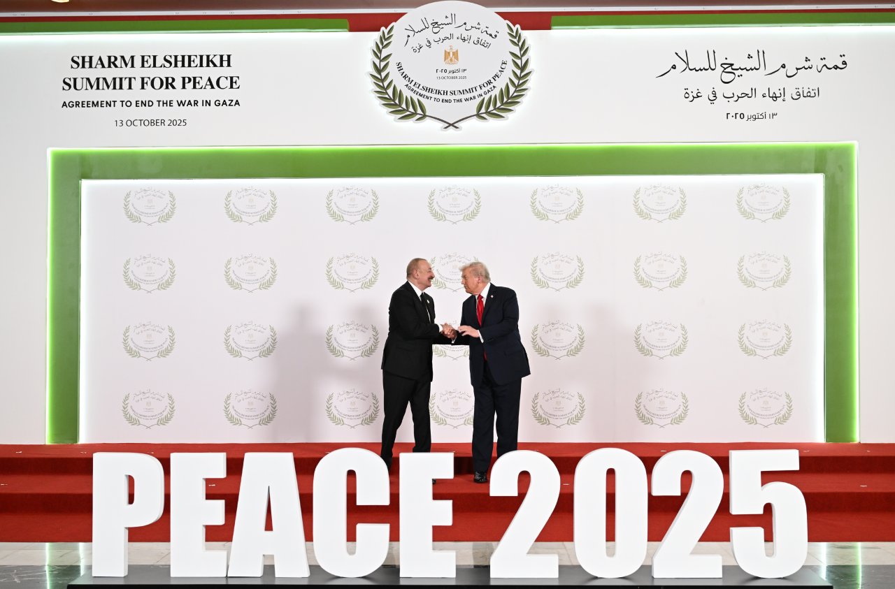 Prezident İlham Əliyev Yaxın Şərq Sülh Sammitində iştirak etdi- YENİLƏNİB/FOTO/VİDEO - foto 5