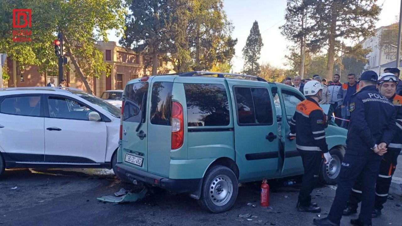 Gəncədə ağır qəza - 1 ölü, 4 yaralı var – FOTO/VİDEO - foto 3