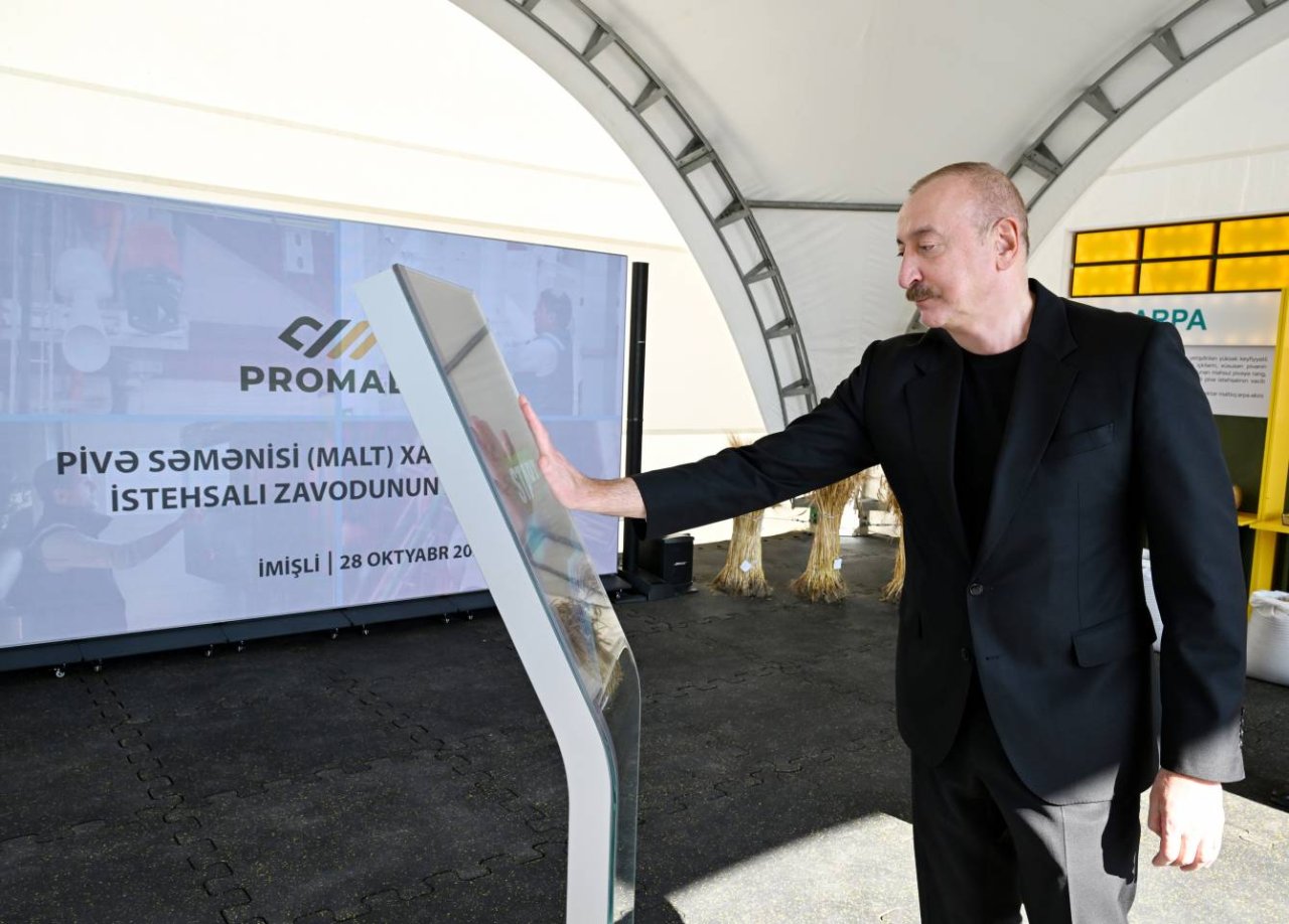 Prezident İmişlidə arpa emalı müəssisəsinin açılışını ETDİ &ndash; FOTO/VİDEO