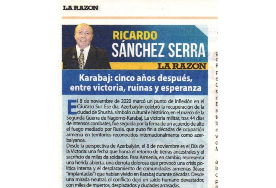 Peru mətbuatı Qarabağdan yazır: Beş il sonra &ndash; qələbə, dağıntılar və ümid arasında
