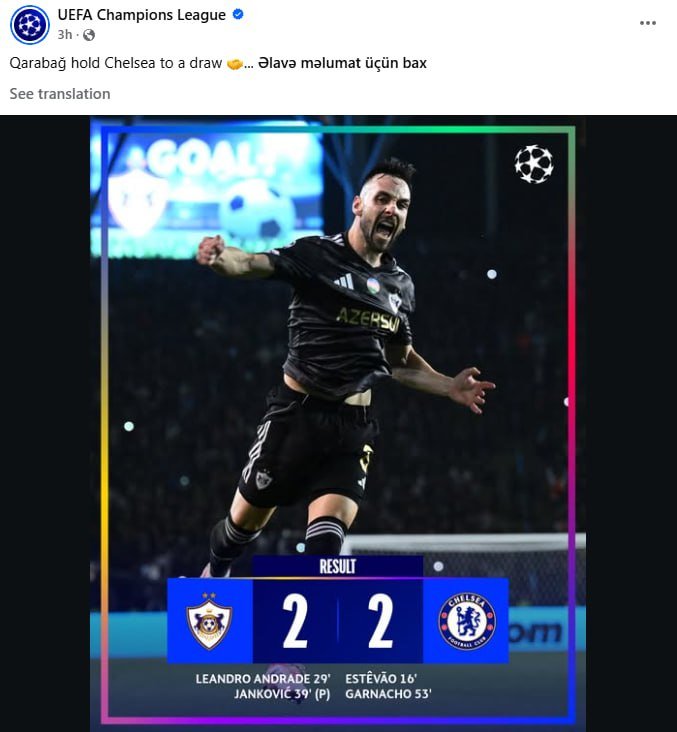 UEFA-dan “Qarabağ”la bağlı PAYLAŞIM – FOTO - foto 2