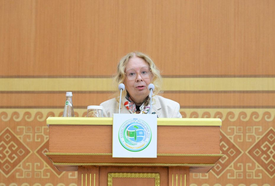 Leyla Əliyeva Türkmənistanda beynəlxalq konfransda iştirak etdi - FOTO - foto 20