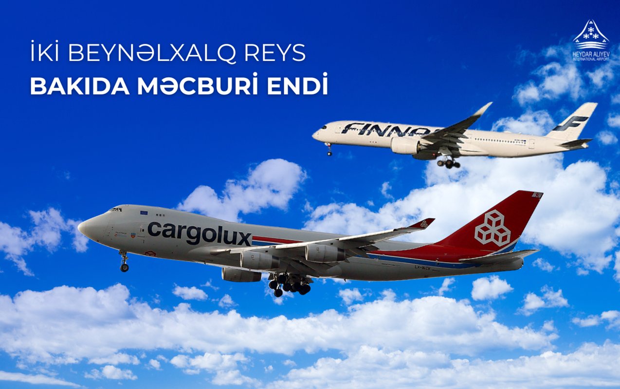 İki təyyarə Bakı aeroportuna məcburi ENİŞ ETDİ - FOTO - foto 1