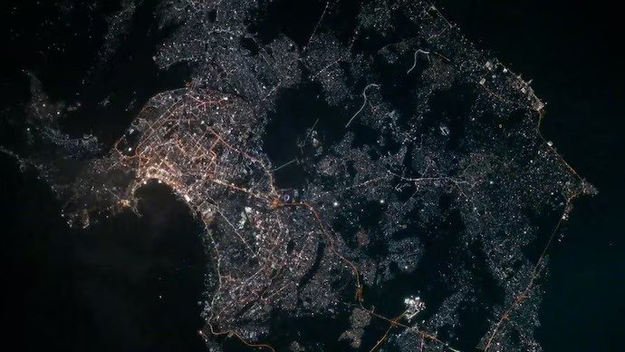 Bakının Yeni il gecəsi atəşfəşanlığını kosmosdan əks etdirən görüntülər &ndash; ANBAAN VİDEO