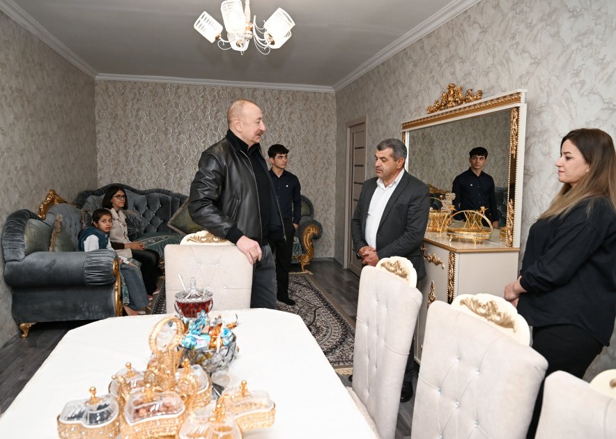 İlham Əliyev Ağdərə rayonunun Aşağı Oratağ kəndində - FOTO - foto 4