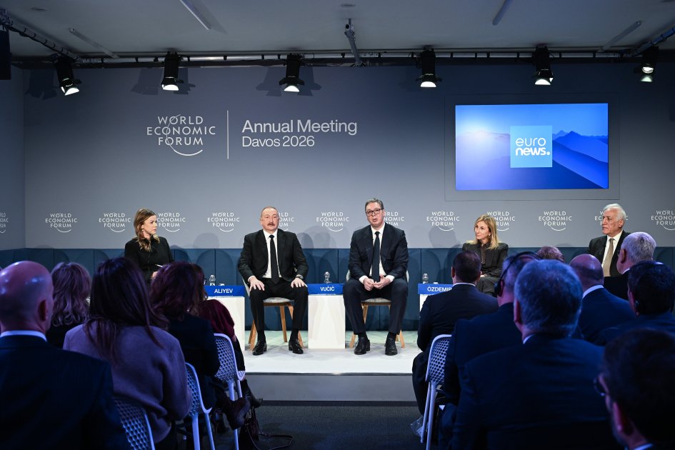İlham Əliyev Davosda panel iclasında İŞTİRAK EDİB - FOTO - foto 10
