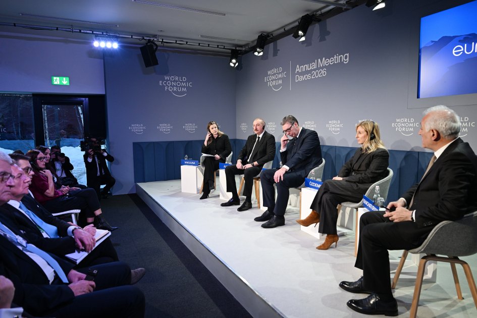İlham Əliyev Davosda panel iclasında İŞTİRAK EDİB - FOTO - foto 15