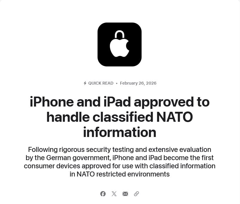 iPhone və iPad-lər NATO-nun məxfi məlumatlarını saxlaya BİLƏCƏK - foto 1