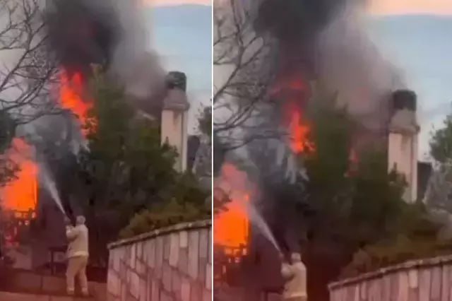 Məşhur aktrisanın villasında DƏHŞƏTLİ YANĞIN: Təcili xəstəxanaya aparıldı - FOTO/VİDEO - foto 1
