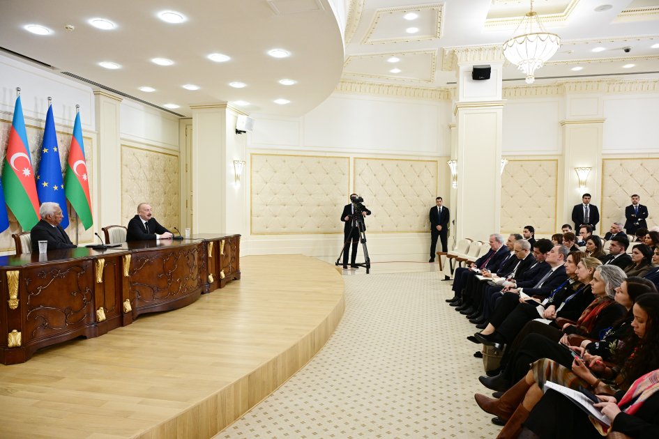 İlham Əliyev və Antonio Koşta mətbuata bəyanatlarla ÇIXIŞ EDİBLƏR - FOTO/VİDEO - foto 4