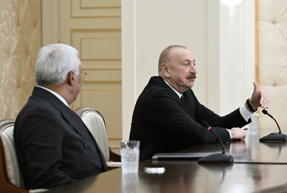 İlham Əliyev və Antonio Koşta mətbuata bəyanatlarla ÇIXIŞ EDİBLƏR - FOTO/VİDEO - foto 10